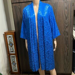 AO.LA Gorgeous Blue, Robe with 3/4 Sleeves and Pockets, Dry Clean Tags, XS
